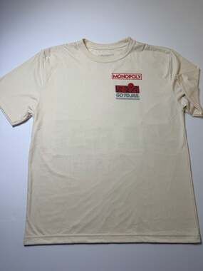 Hasbro Monopoly Get Out of Jail Free Graphic T-Shirt Men’s Black Short Sleeve